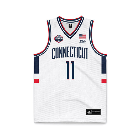 UConn - NCAA Men's Basketball : Alex Karaban - National Champions White Basketball Jersey