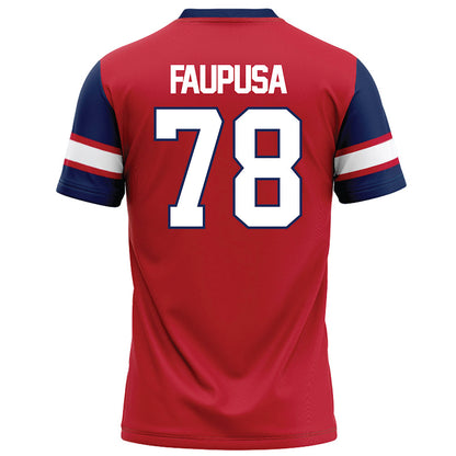 Arizona - NCAA Football : Manoah Faupusa - Red Football Jersey-1