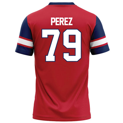 Arizona - NCAA Football : Isaac Perez - Red Football Jersey-1