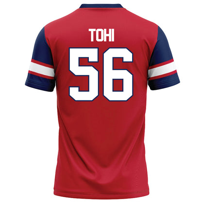 Arizona - NCAA Football : Sione Tohi - Red Football Jersey-1