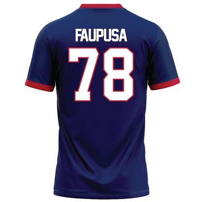 Arizona - NCAA Football : Manoah Faupusa - Blue Football Jersey-1