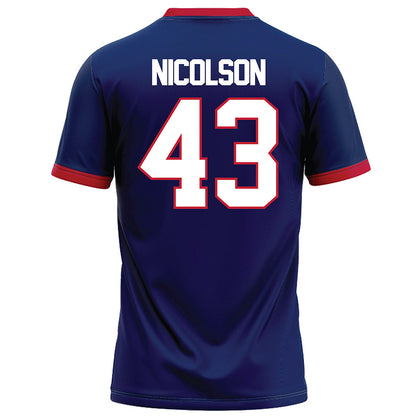 Arizona - NCAA Football : Drew Nicolson - Blue Football Jersey-1