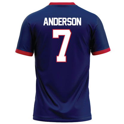 Arizona - NCAA Football : Sawyer Anderson - Blue Football Jersey-1
