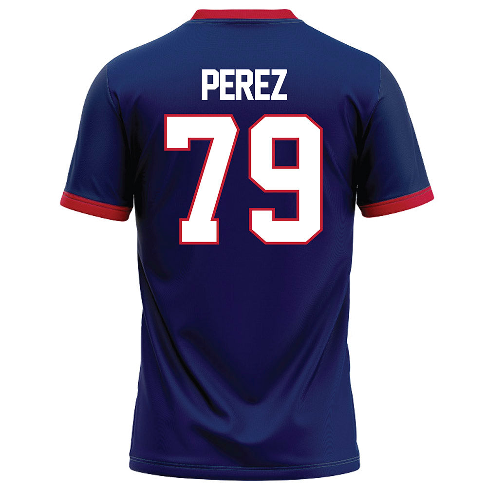 Arizona - NCAA Football : Isaac Perez - Blue Football Jersey-1
