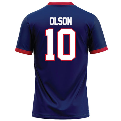 Arizona - NCAA Football : Quinn Olson - Blue Football Jersey