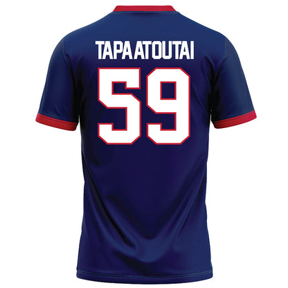 Arizona - NCAA Football : Rhino Tapa'atoutai - Blue Football Jersey-1