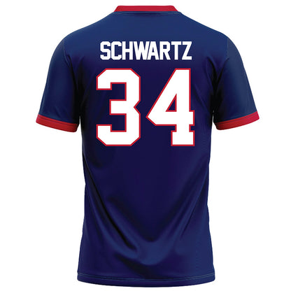 Arizona - NCAA Football : Carter Schwartz - Blue Football Jersey-1