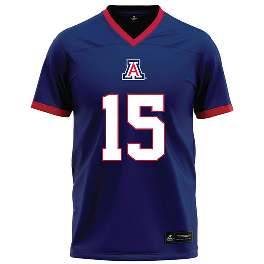 Arizona - NCAA Football : Malcolm Hartzog Jr - Blue Football Jersey-0