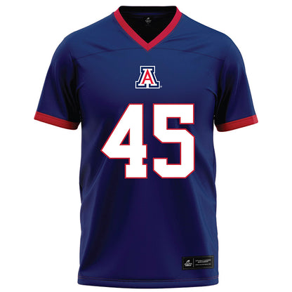 Arizona - NCAA Football : Victory Johnson - Blue Football Jersey-0