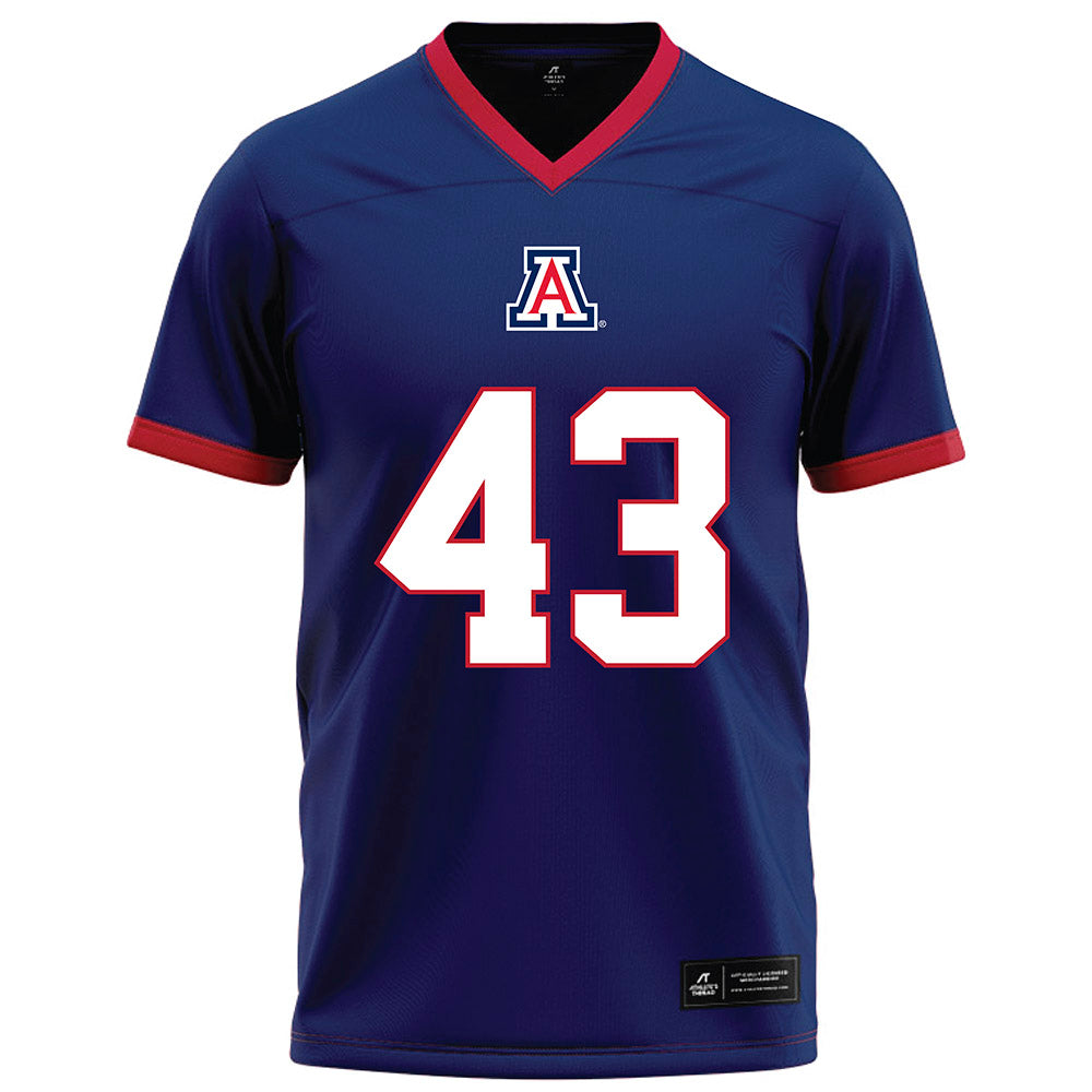 Arizona - NCAA Football : Drew Nicolson - Blue Football Jersey-0