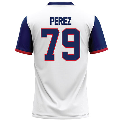 Arizona - NCAA Football : Isaac Perez - White Football Jersey-1