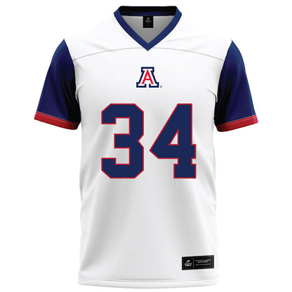Arizona - NCAA Football : James Pike - White Football Jersey-0