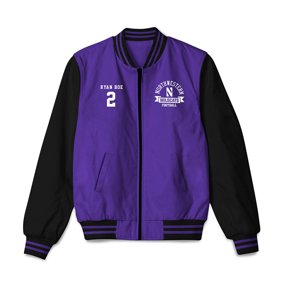 Northwestern - NCAA Football : Ryan Boe - Bomber Jacket