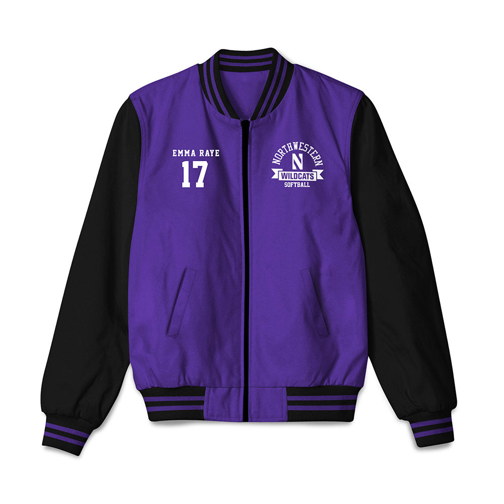 Northwestern - NCAA Softball : Emma Raye - Bomber Jacket-0