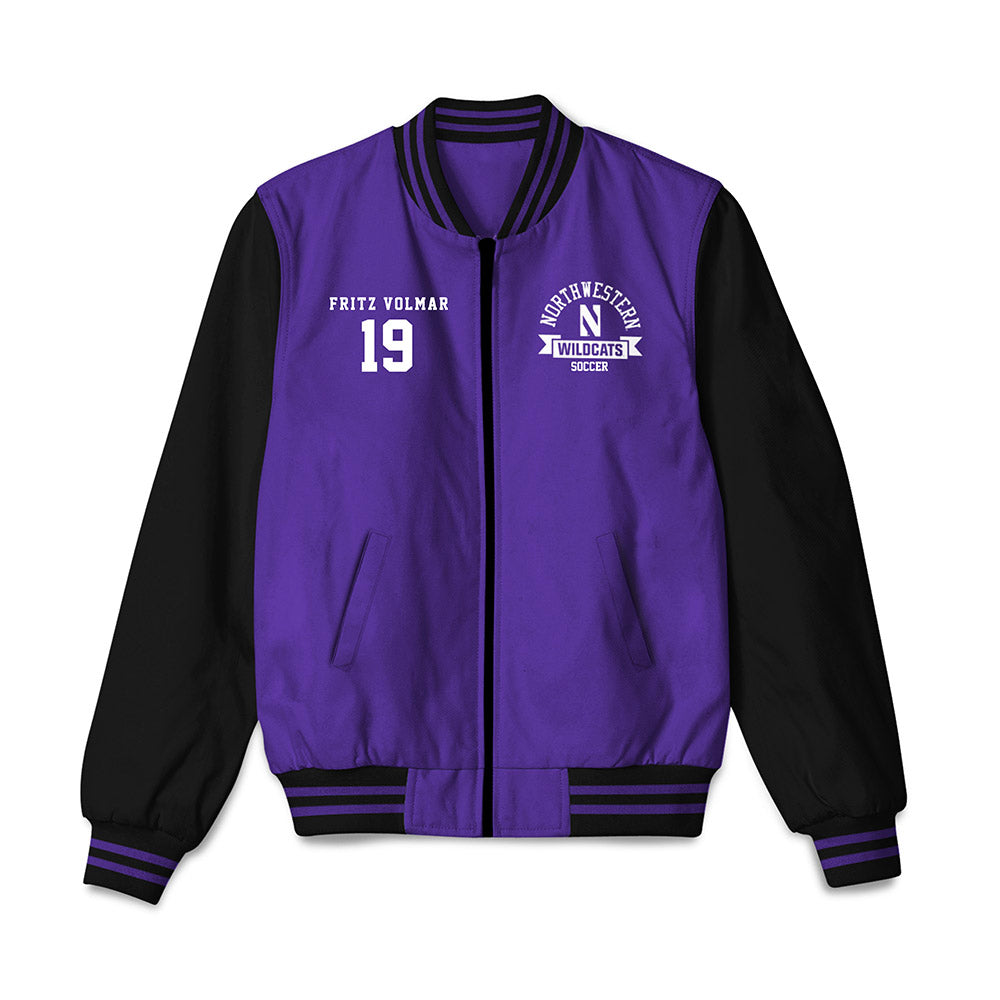 Northwestern - NCAA Men's Soccer : Fritz Volmar - Bomber Jacket-0