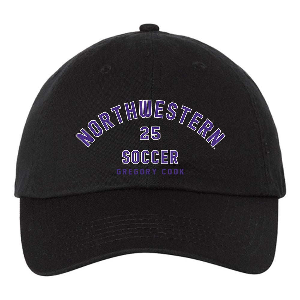 Northwestern - NCAA Men's Soccer : Gregory Cook - Dad Hat