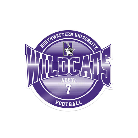 Northwestern - NCAA Football : Ore Adeyi - Sticker