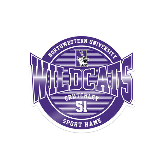 Northwestern - NCAA Football : Miles Crutchley - Sticker