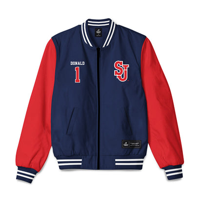 St. Johns - NCAA Women's Basketball : Asia Donald - Bomber Jacket-0