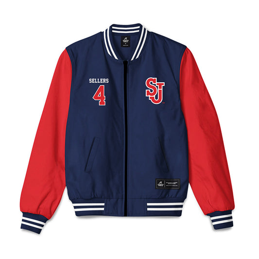 St. Johns - NCAA Men's Basketball : Oziyah Sellers - Bomber Jacket-0