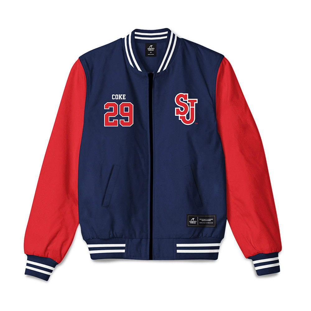 St. Johns - NCAA Men's Lacrosse : Henry Coke - Bomber Jacket-0