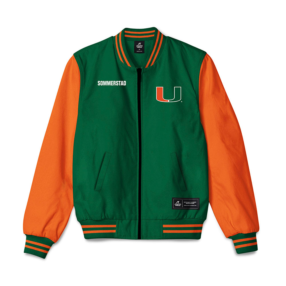 Miami - NCAA Women's Swimming & Diving : Kate Sommerstad - Bomber Jacket-0
