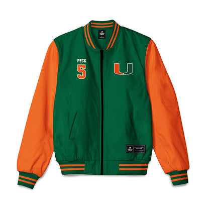 Miami - NCAA Women's Soccer : Amanda Peck - Bomber Jacket-0