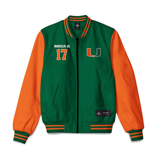 Miami - NCAA Football : Ezekiel Marcelin Jr. - Bomber Jacket-0