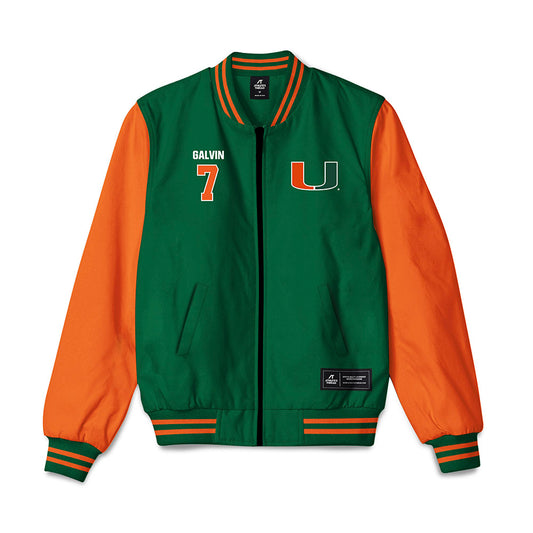 Miami - NCAA Baseball : Max Galvin - Bomber Jacket-0