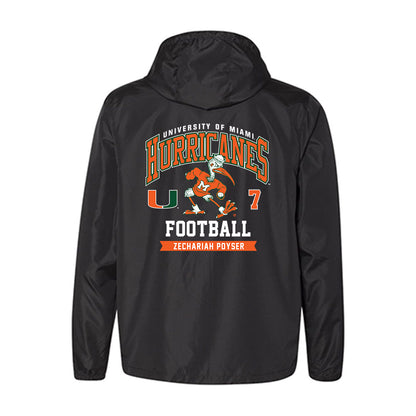 Miami - NCAA Football : Zechariah Poyser - Windbreaker-1
