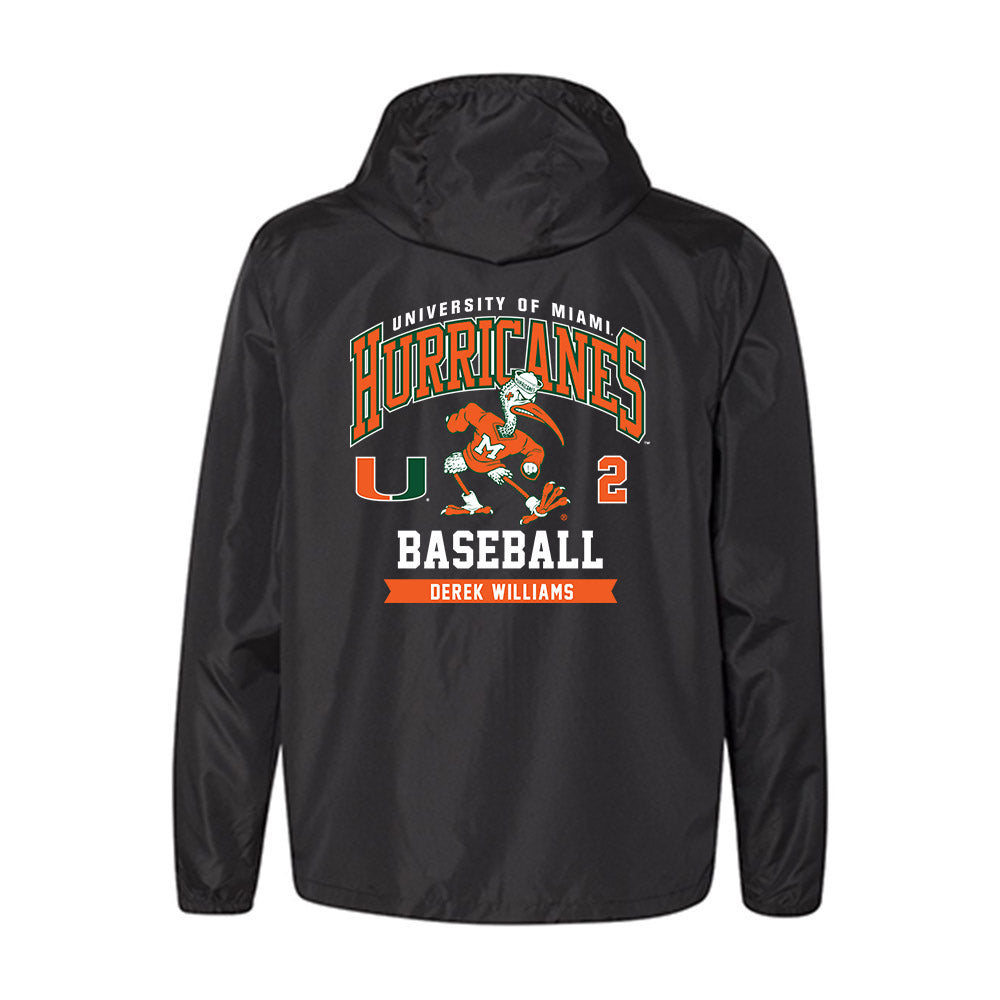 Miami - NCAA Baseball : Derek Williams - Windbreaker-1