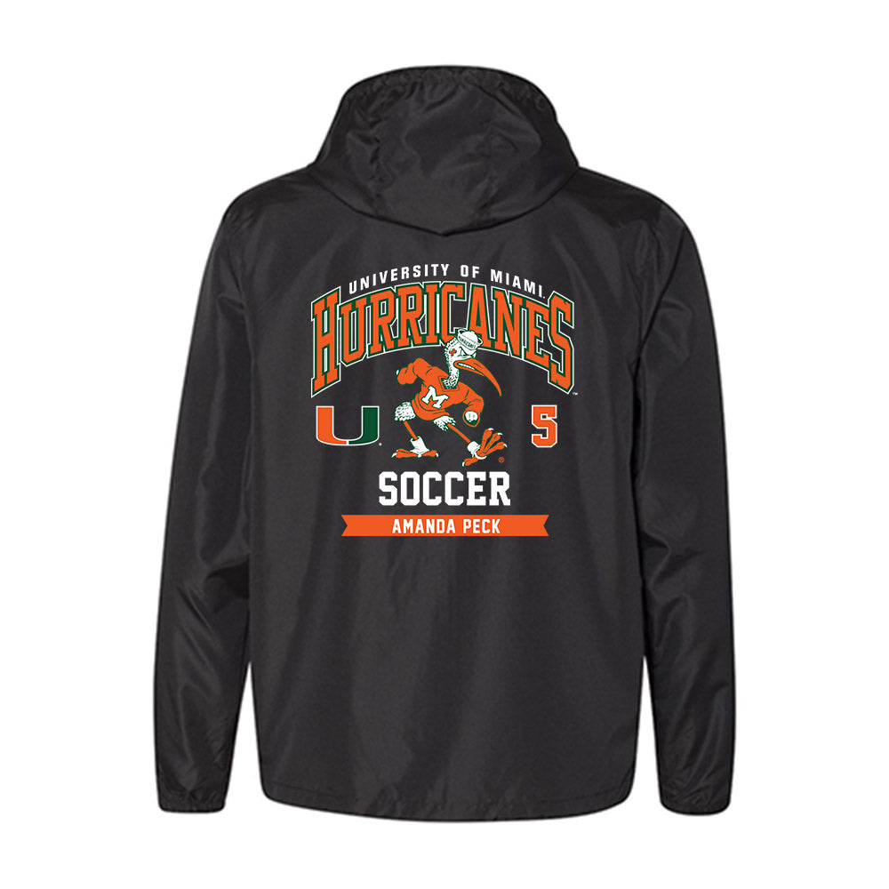 Miami - NCAA Women's Soccer : Amanda Peck - Windbreaker-1