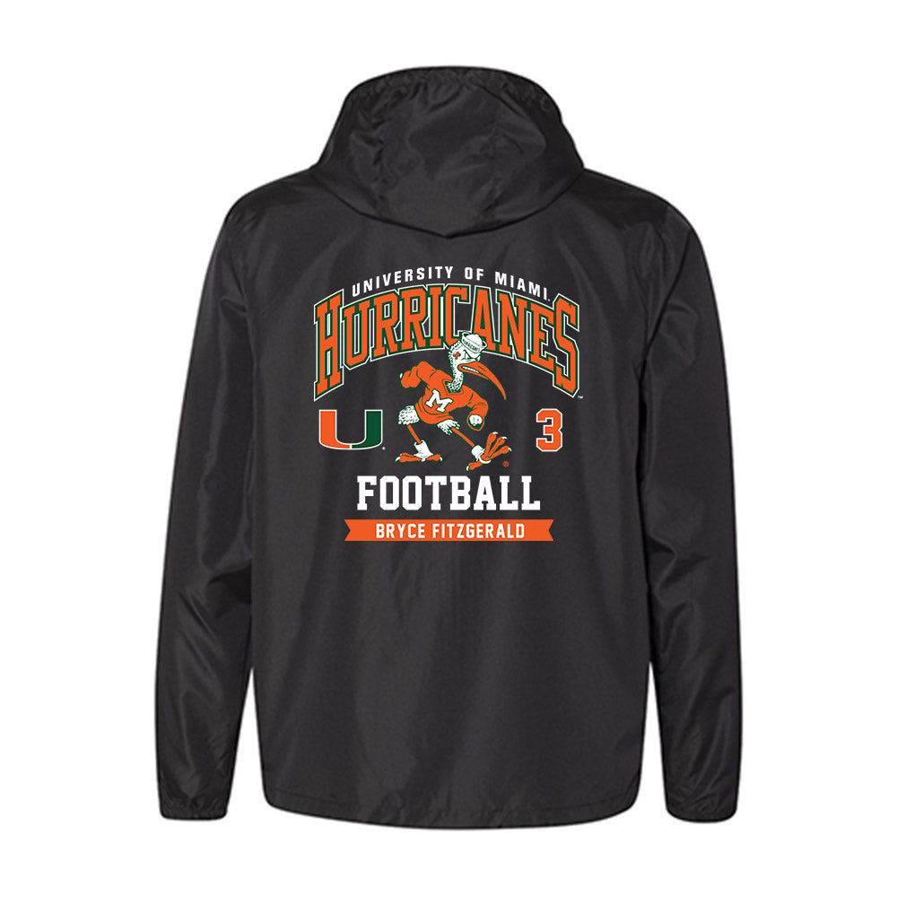 Miami - NCAA Football : Bryce Fitzgerald - Windbreaker-1