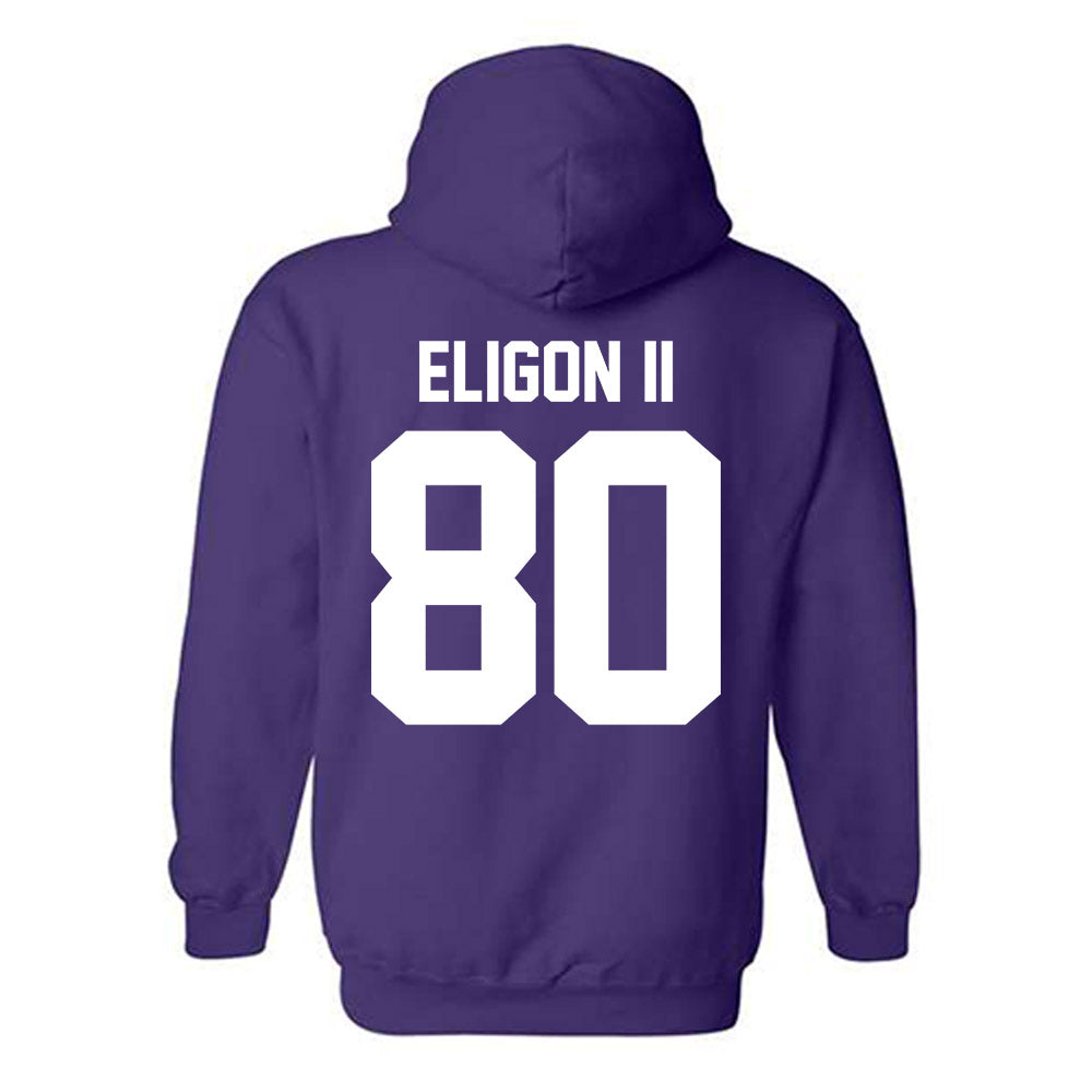 Northwestern - NCAA Football : Hayden Eligon II - Classic Shersey Hooded Sweatshirt-1
