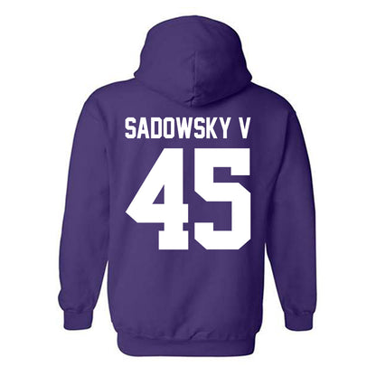 Northwestern - NCAA Football : Jack Sadowsky V - Classic Shersey Hooded Sweatshirt-1