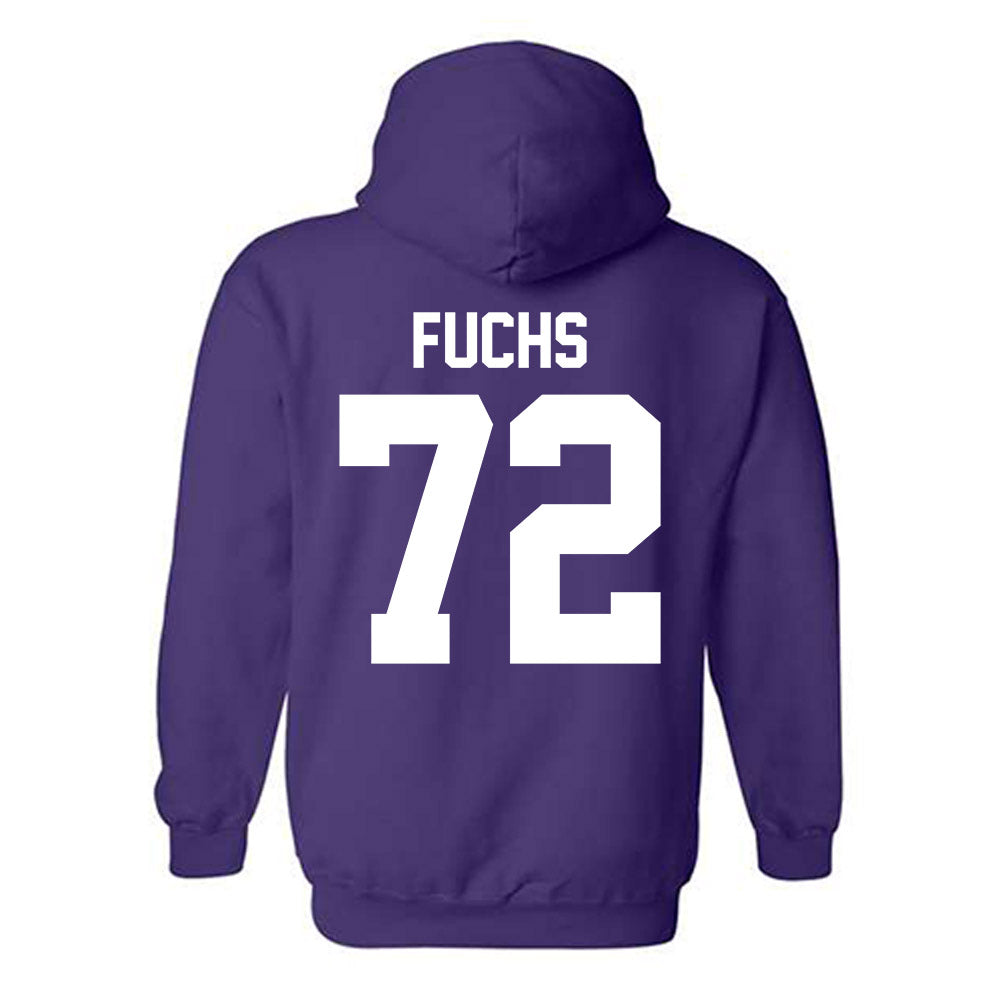 Northwestern - NCAA Football : Jack Fuchs - Classic Shersey Hooded Sweatshirt-1