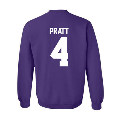 Northwestern - NCAA Men's Basketball : LA Pratt - Classic Shersey Crewneck Sweatshirt-1