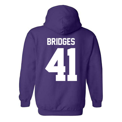 Northwestern - NCAA Baseball : Tommy Bridges - Classic Shersey Hooded Sweatshirt-1