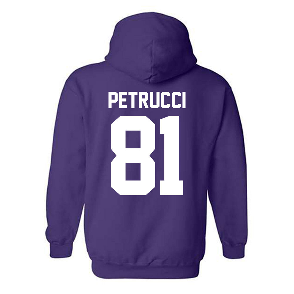 Northwestern - NCAA Football : Christopher Petrucci - Classic Shersey Hooded Sweatshirt-1