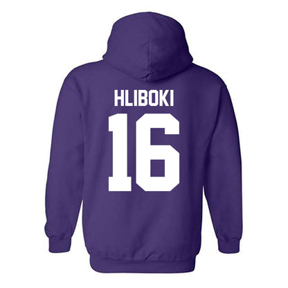 Northwestern - NCAA Baseball : Sam Hliboki - Classic Shersey Hooded Sweatshirt-1