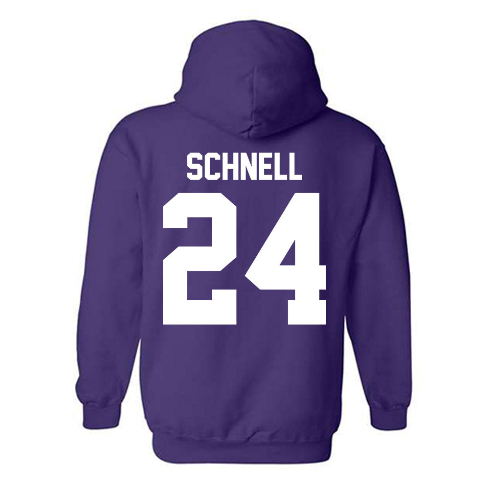 Northwestern - NCAA Women's Volleyball : Cate Schnell - Classic Shersey Hooded Sweatshirt-1