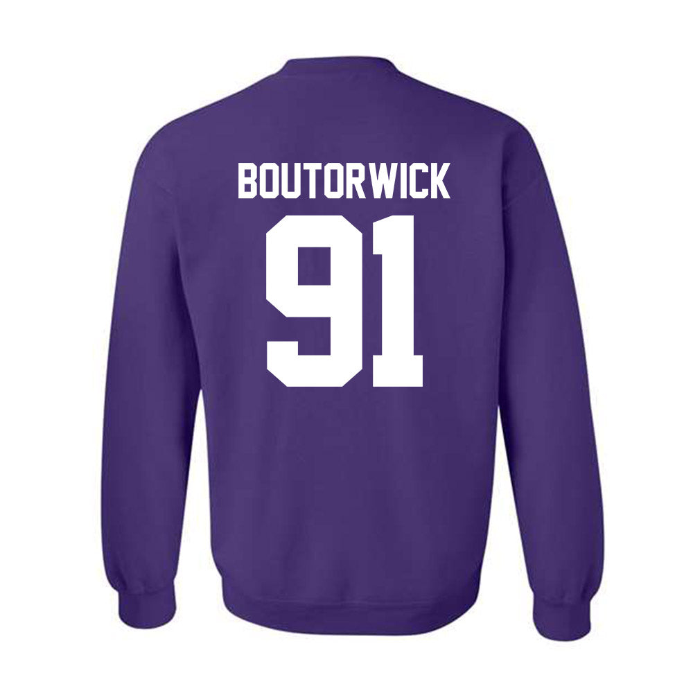 Northwestern - NCAA Football : Evan Boutorwick - Classic Shersey Crewneck Sweatshirt-1