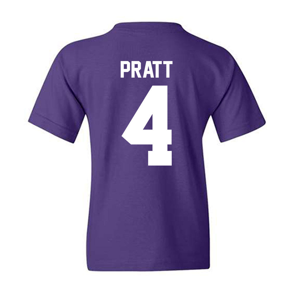 Northwestern - NCAA Men's Basketball : LA Pratt - Classic Shersey Youth T-Shirt-1
