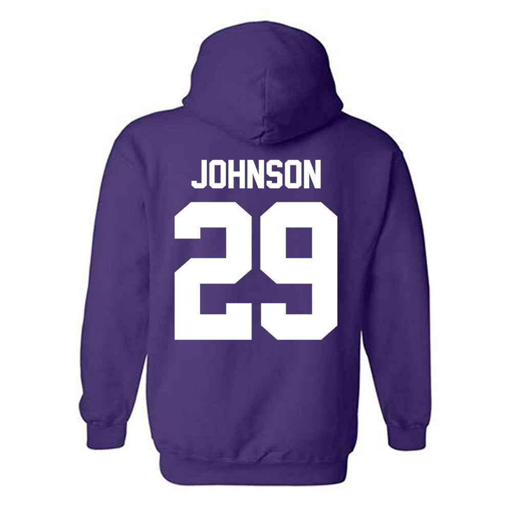 Northwestern - NCAA Football : Qayvier Johnson - Classic Shersey Hooded Sweatshirt-1