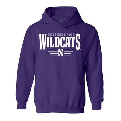 Northwestern - NCAA Football : Arkel Anugwom - Classic Shersey Hooded Sweatshirt-0