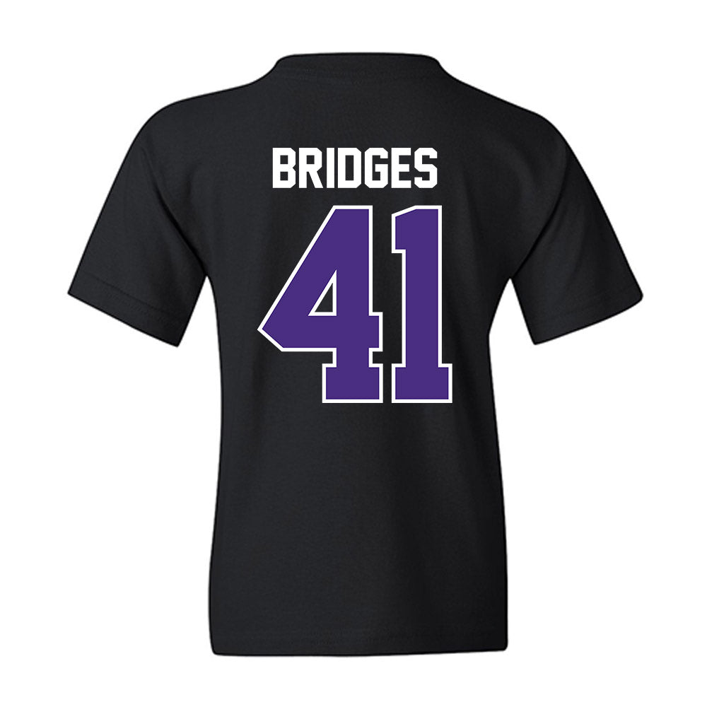 Northwestern - NCAA Baseball : Tommy Bridges - Classic Shersey Youth T-Shirt-1