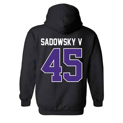 Northwestern - NCAA Football : Jack Sadowsky V - Classic Shersey Hooded Sweatshirt-1