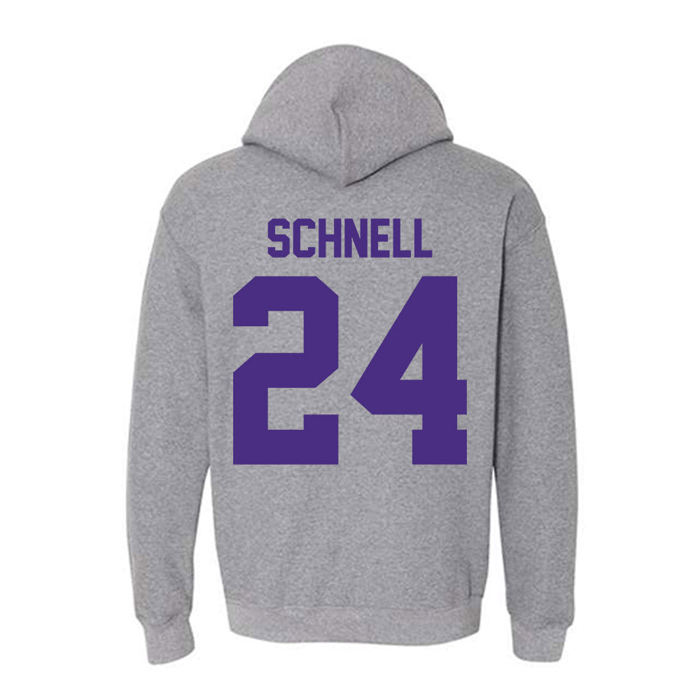 Northwestern - NCAA Women's Volleyball : Cate Schnell - Classic Shersey Hooded Sweatshirt-1