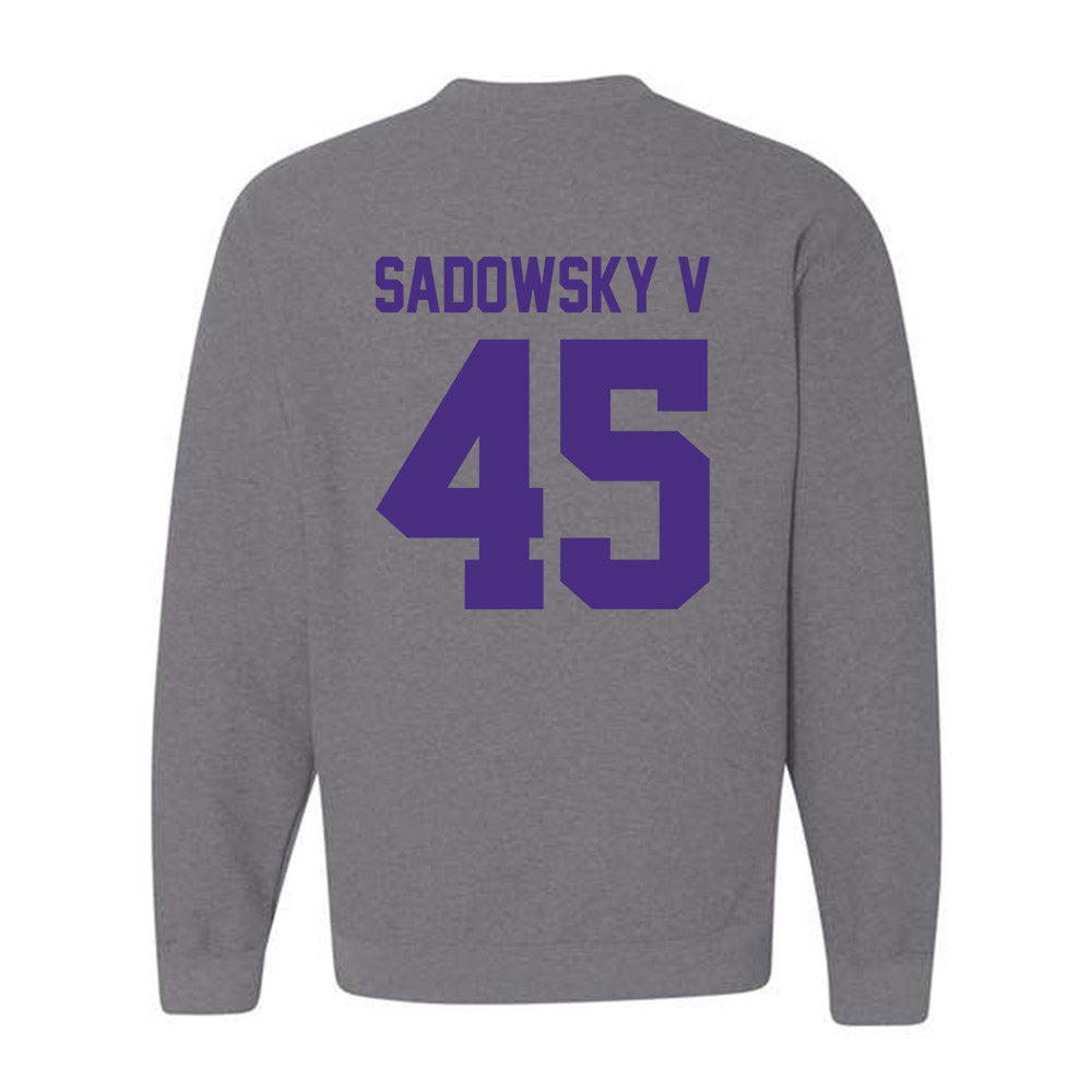 Northwestern - NCAA Football : Jack Sadowsky V - Classic Shersey Crewneck Sweatshirt-1