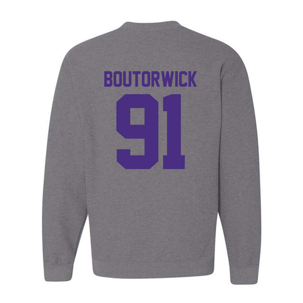 Northwestern - NCAA Football : Evan Boutorwick - Classic Shersey Crewneck Sweatshirt-1